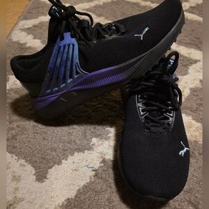 Puma Men's Black and Blue Athletic Shoes